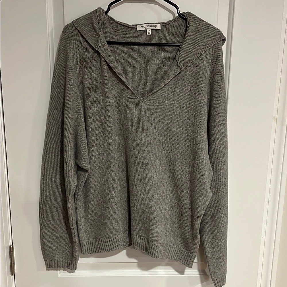 Gray V-Neck Sweater